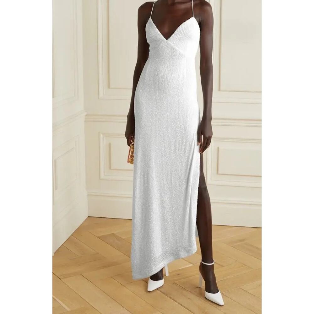RETROFETE
Violet Asymmetric Lace-Up Sequined Stretch-Tulle
Gown🟨
